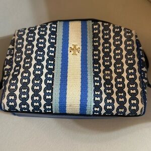Tory Burch gemini link cosmetic case